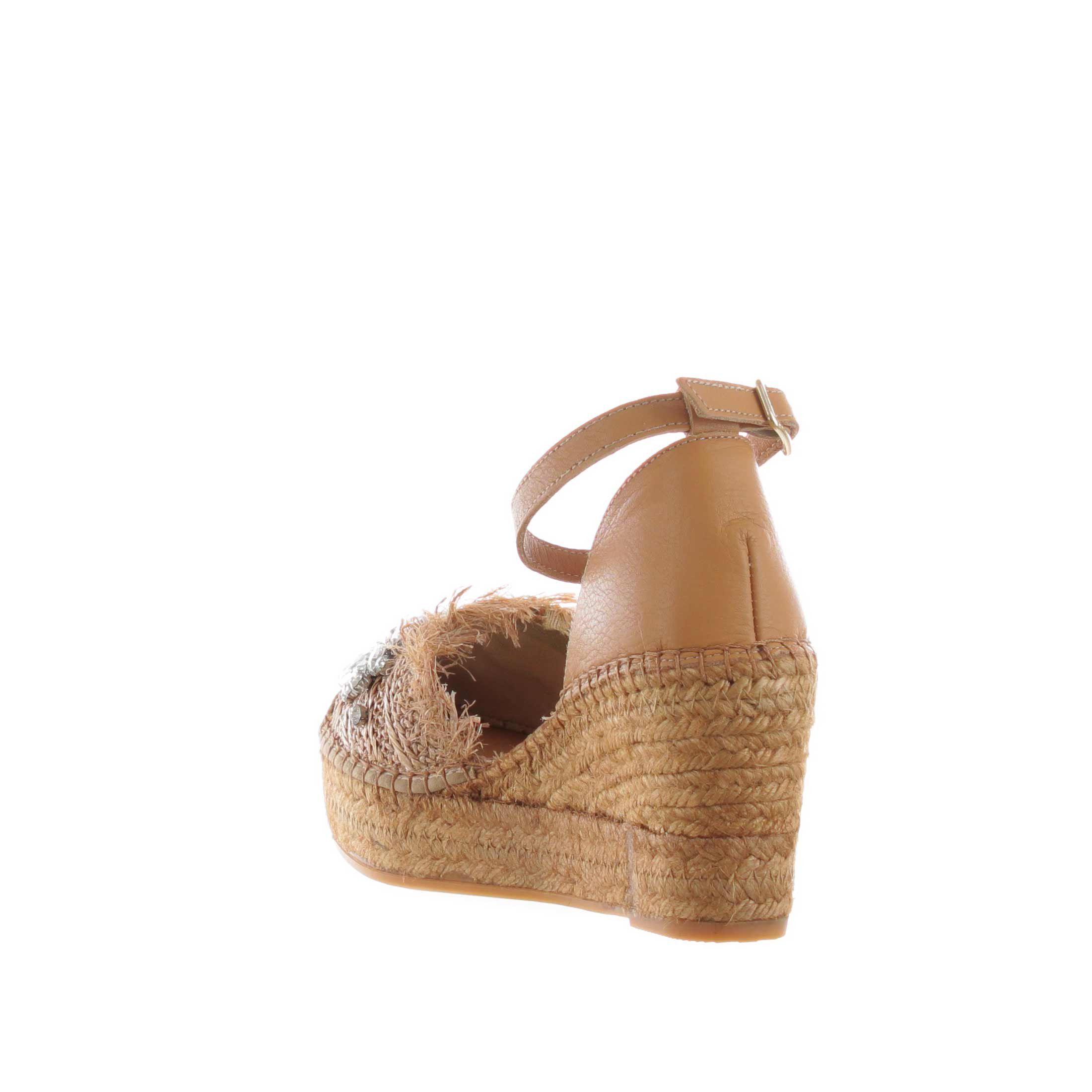 Vidorreta espadrillas sandalia cerrada in raffia da donna