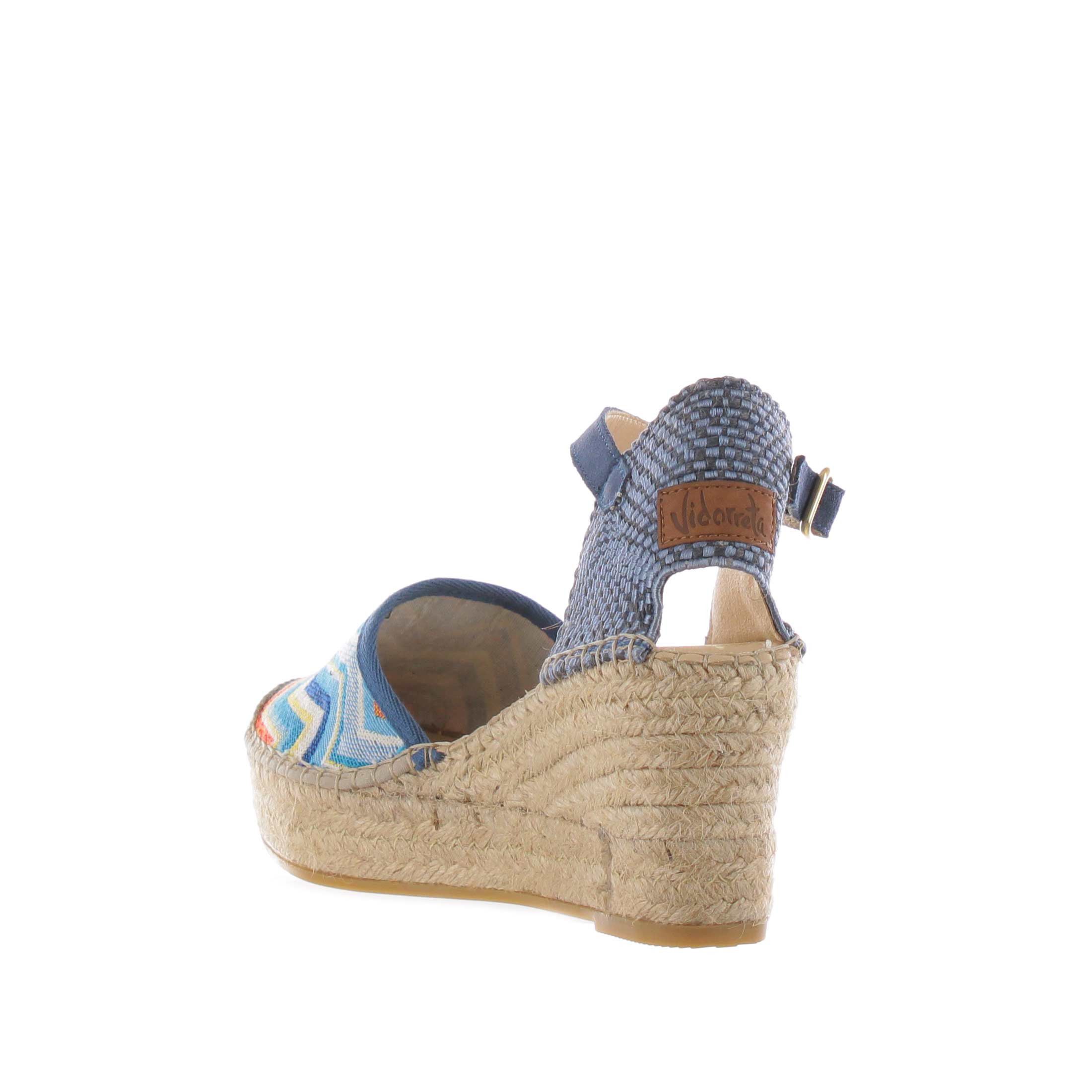Vidorreta espadrillas sandalia traba in tessuto da donna
