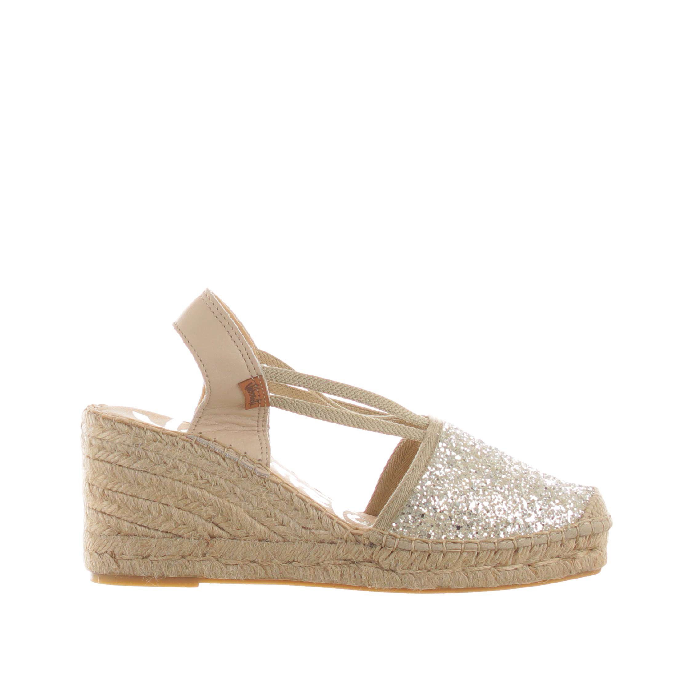 Vidorreta espadrillas valenciana elasticos in glitter da donna