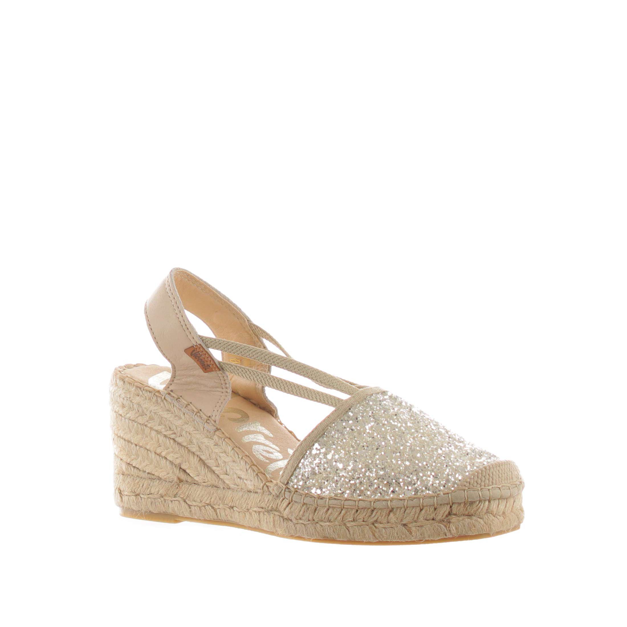 Vidorreta espadrillas valenciana elasticos in glitter da donna