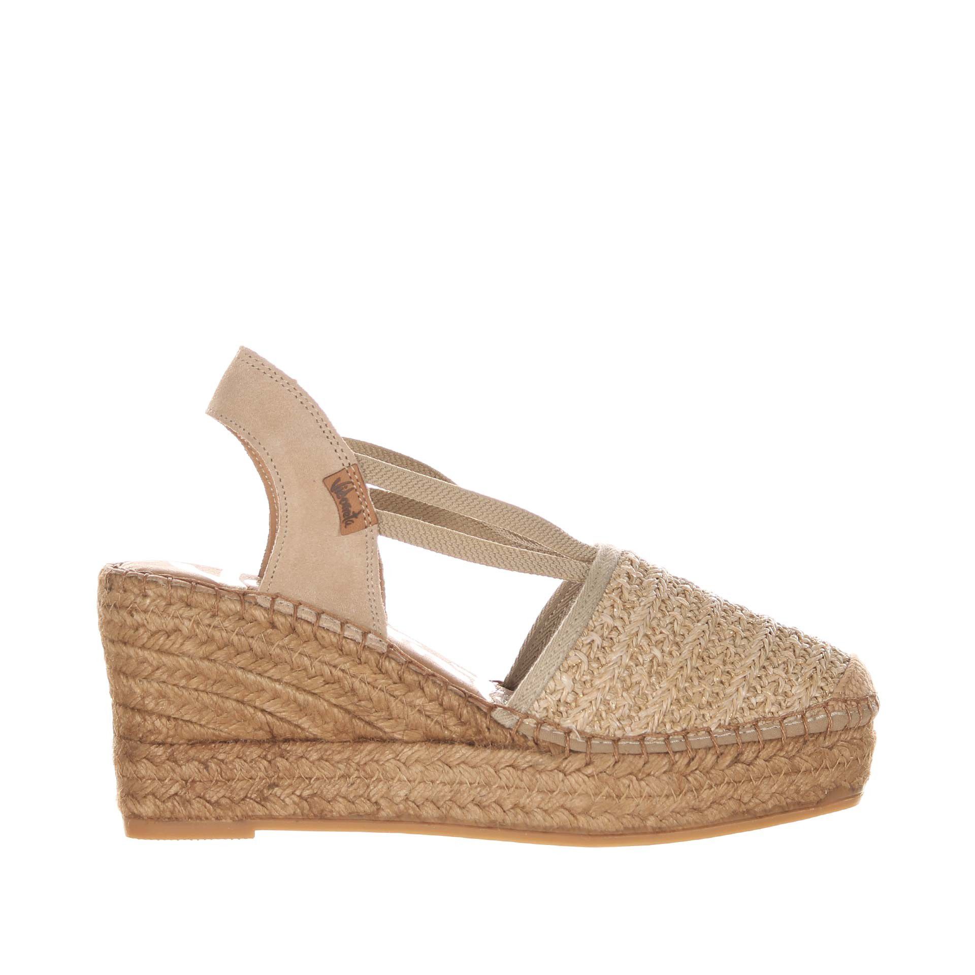 Vidorreta espadrillas valenciana elasticos in raffia da donna