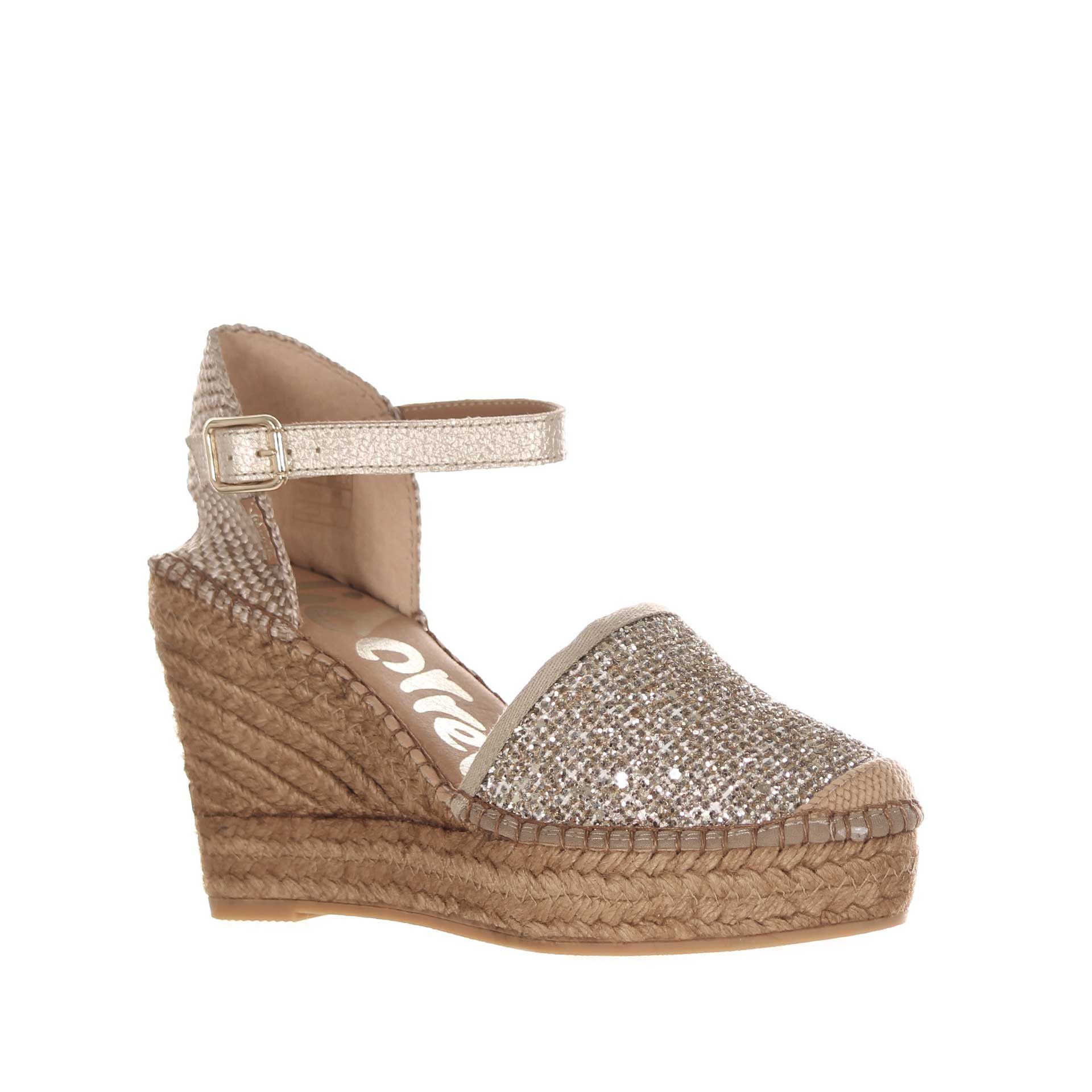 Vidorreta espadrillas valenciana traba in glitter da donna