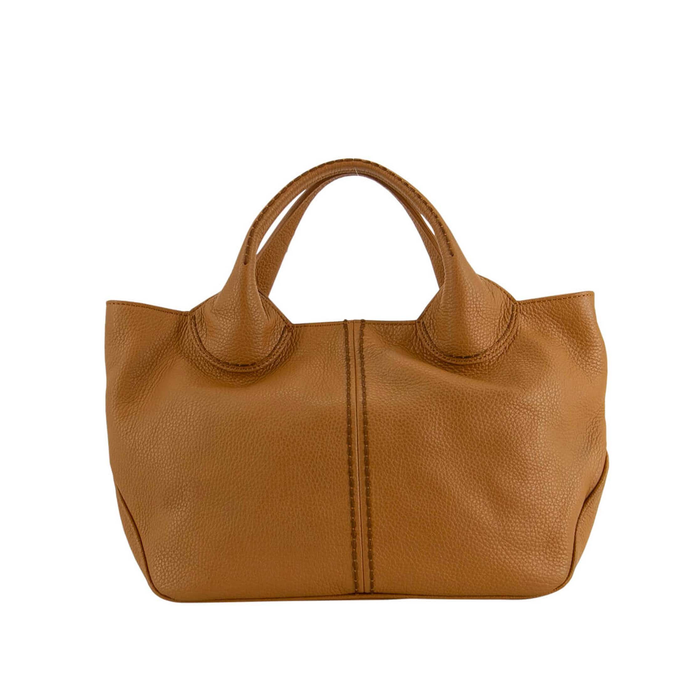 Visonà borsa a mano bice in pelle con grana da donna