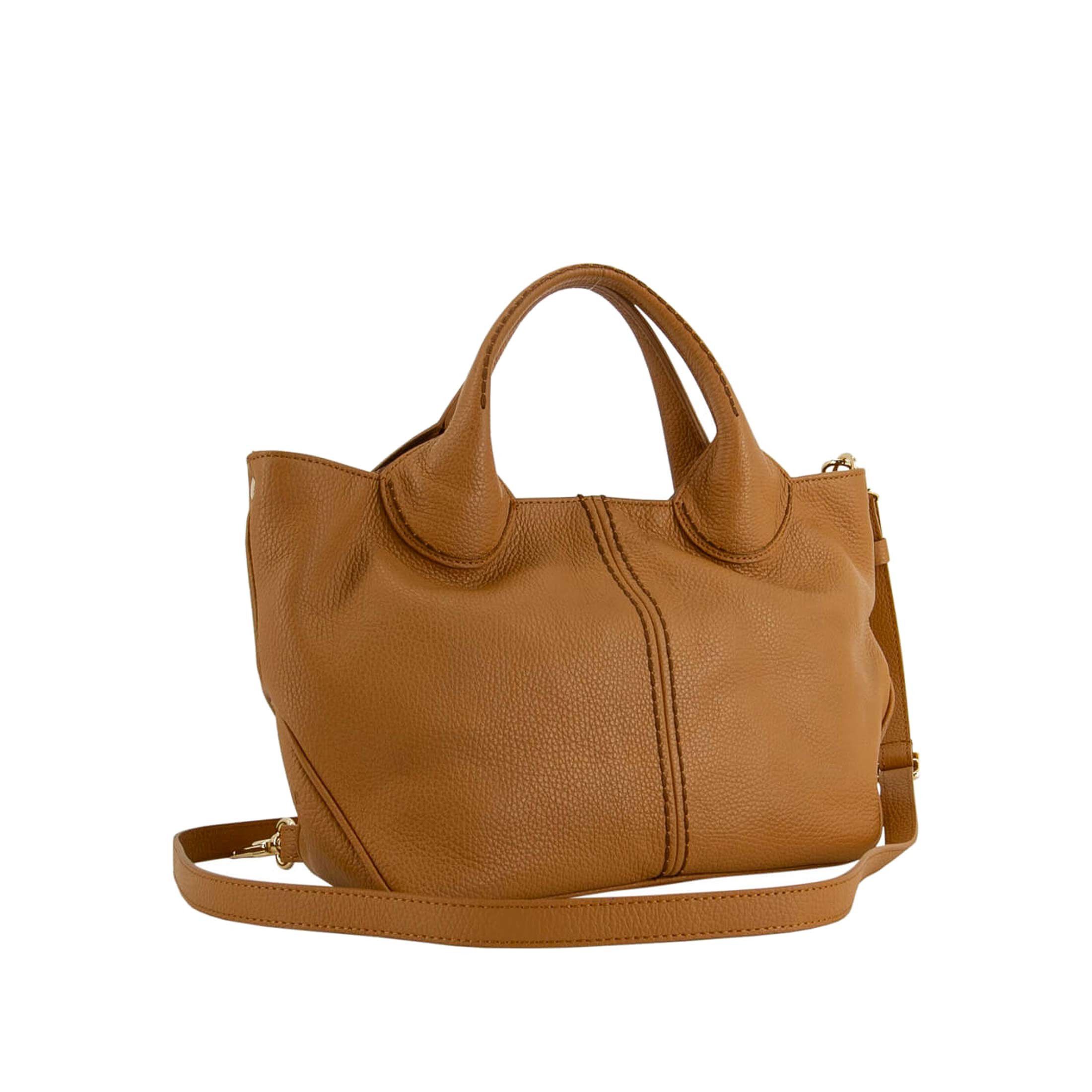 Visonà borsa a mano bice in pelle con grana da donna