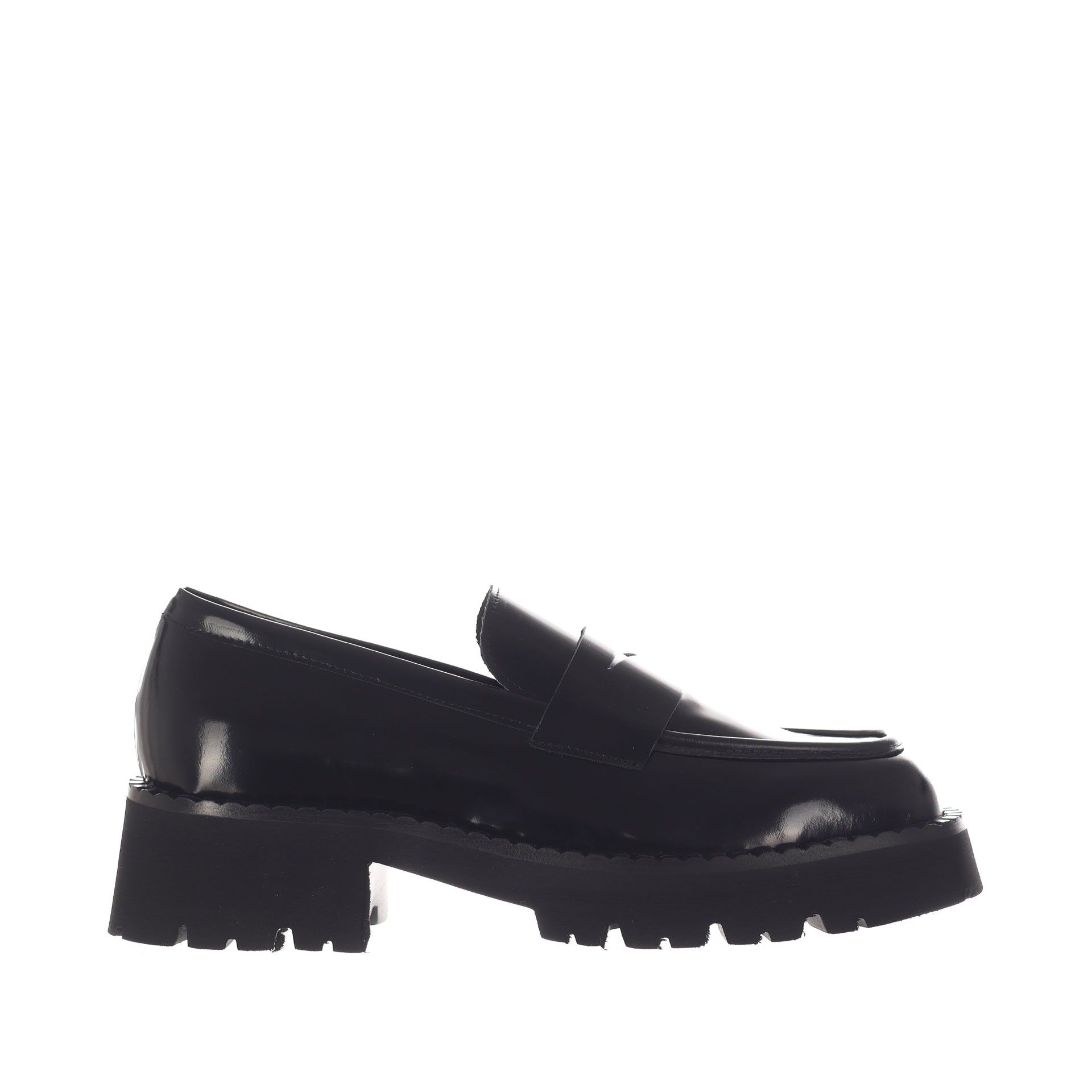 Vsl mocassino in pelle con mascherina da donna