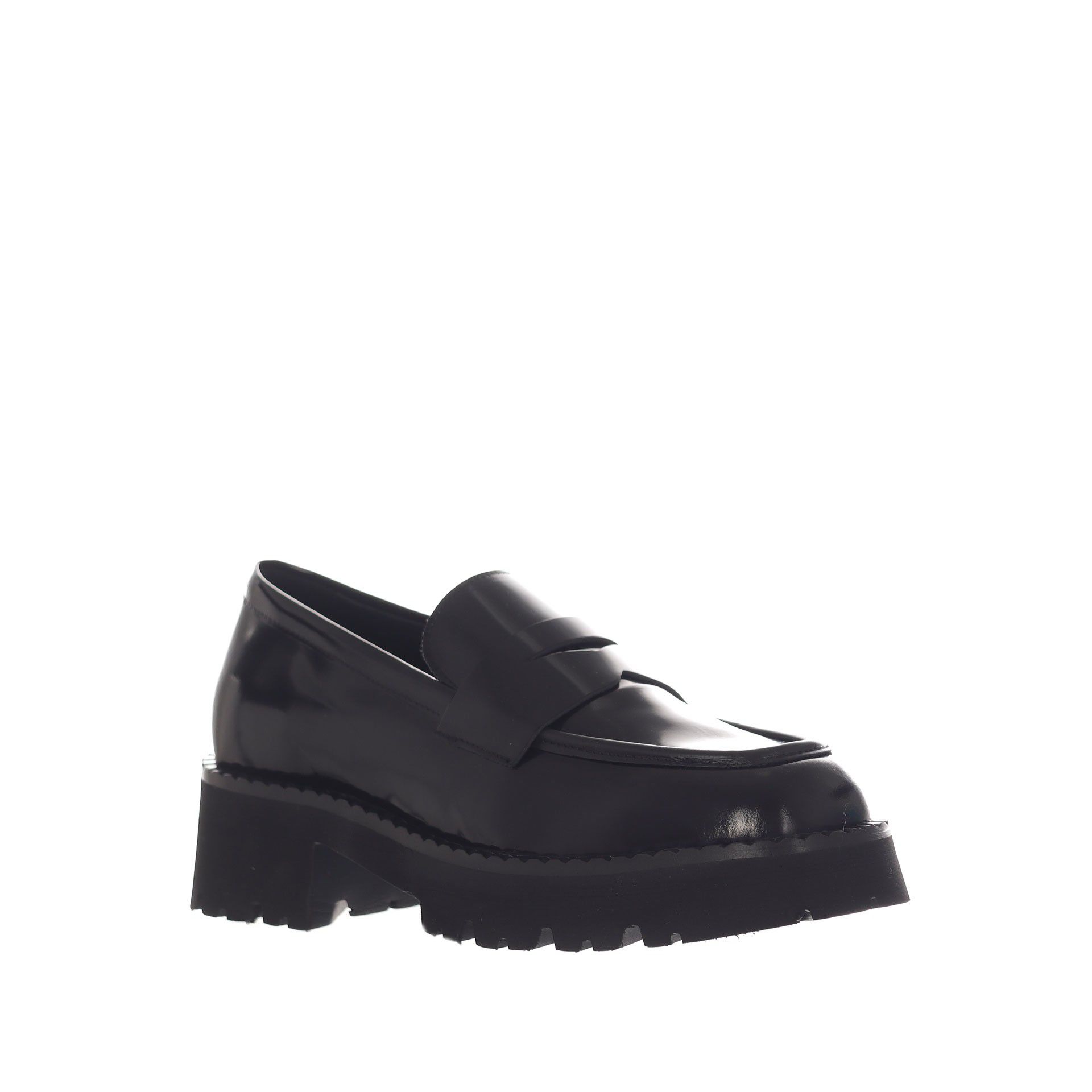 Vsl mocassino in pelle con mascherina da donna