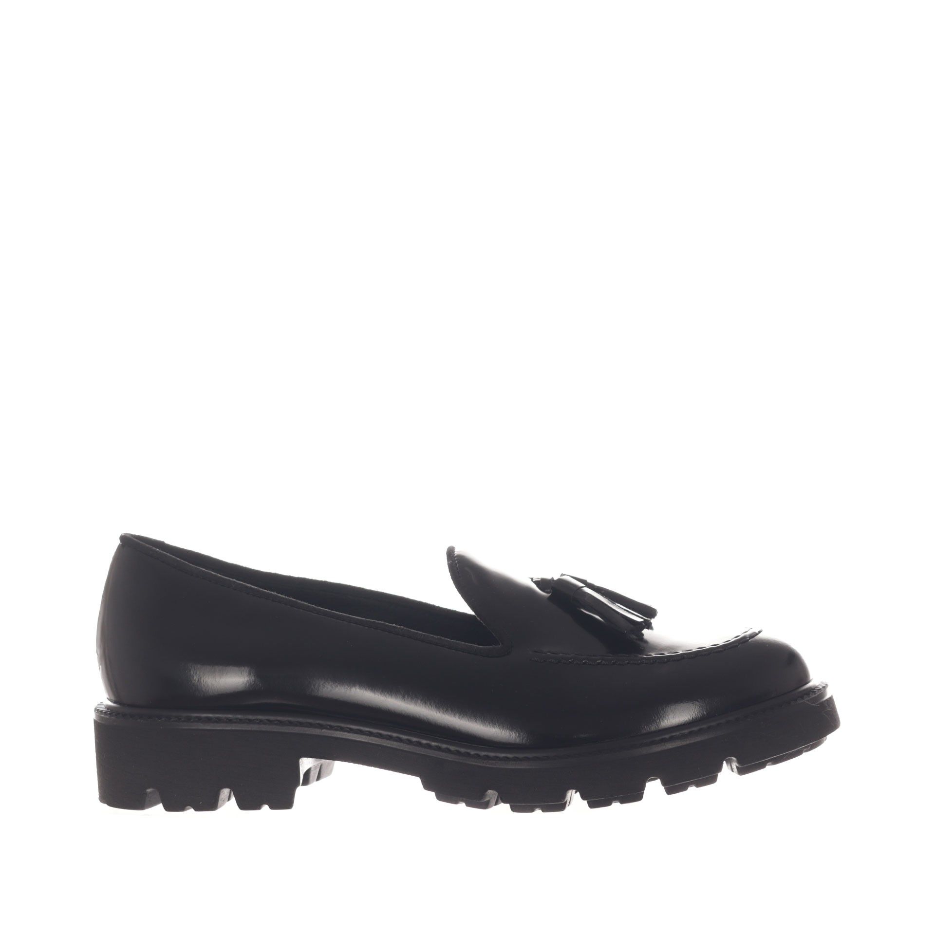 Vsl mocassino in pelle con nappine da donna