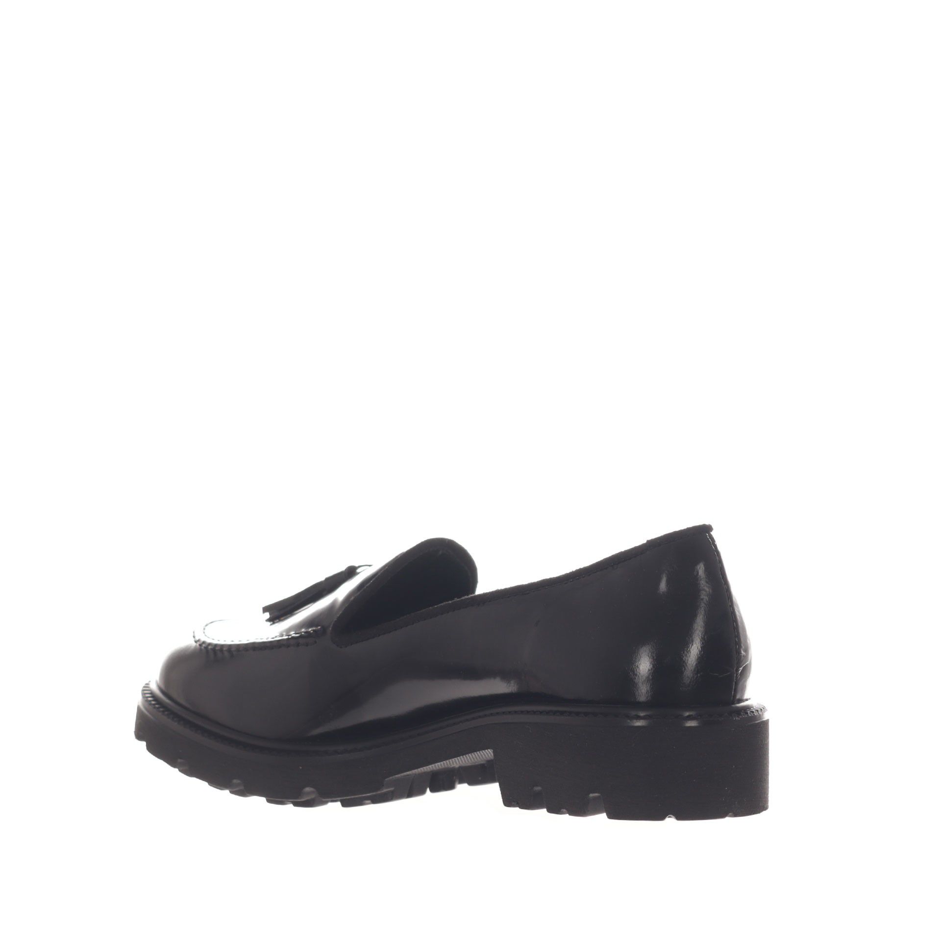 Vsl mocassino in pelle con nappine da donna