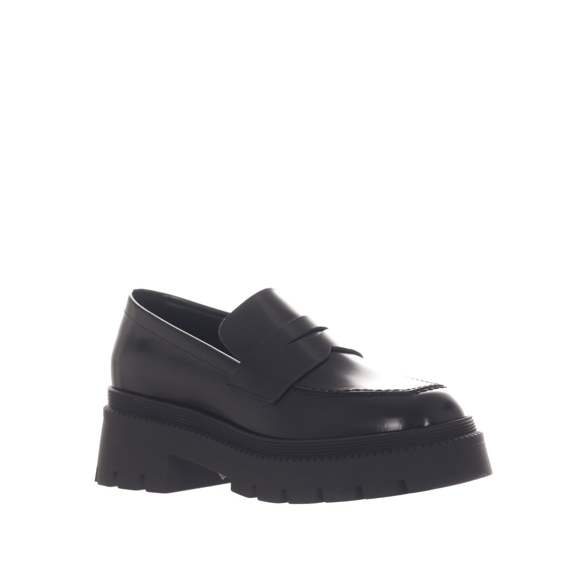 Vsl mocassino platform in pelle con mascherina da donna