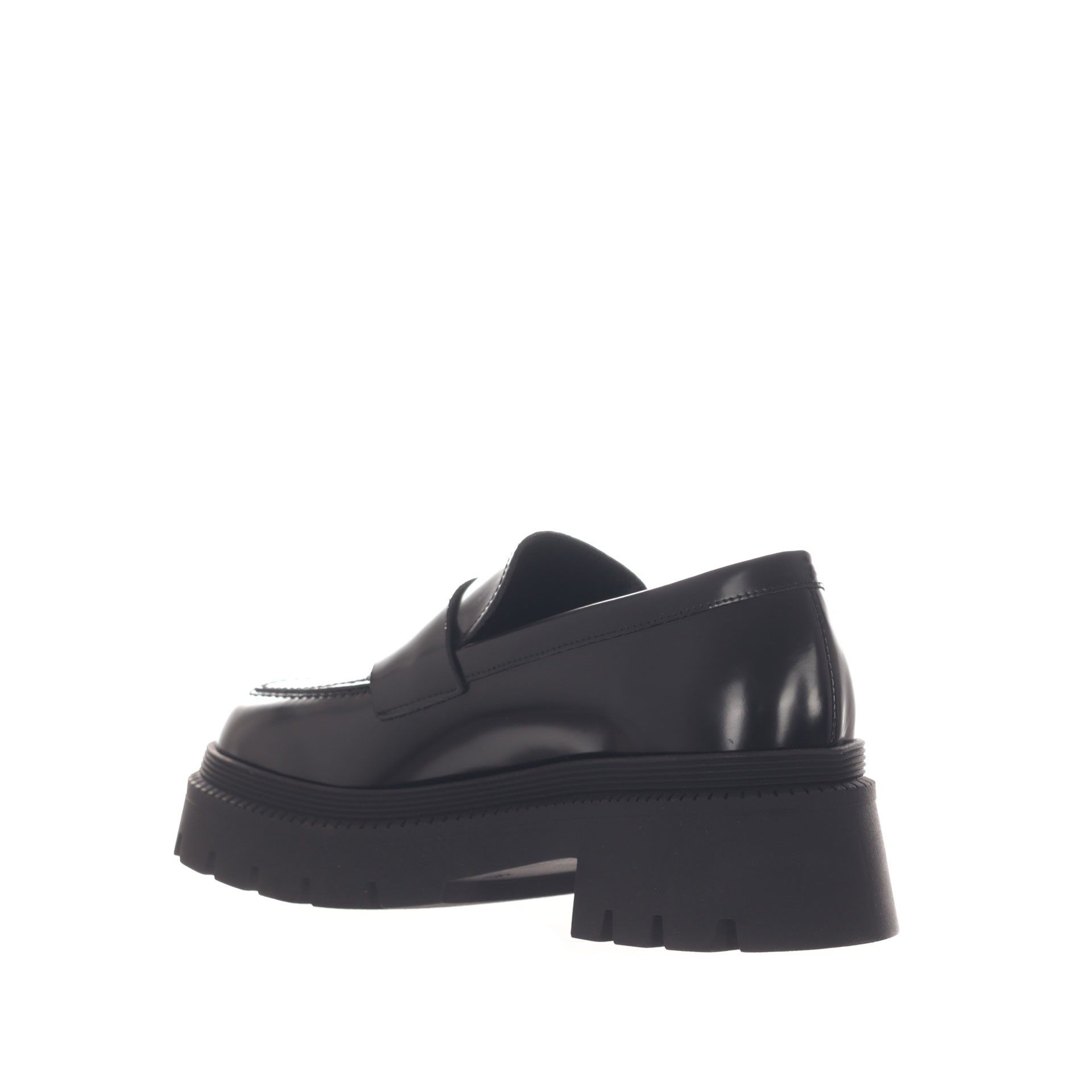 Vsl mocassino platform in pelle con mascherina da donna