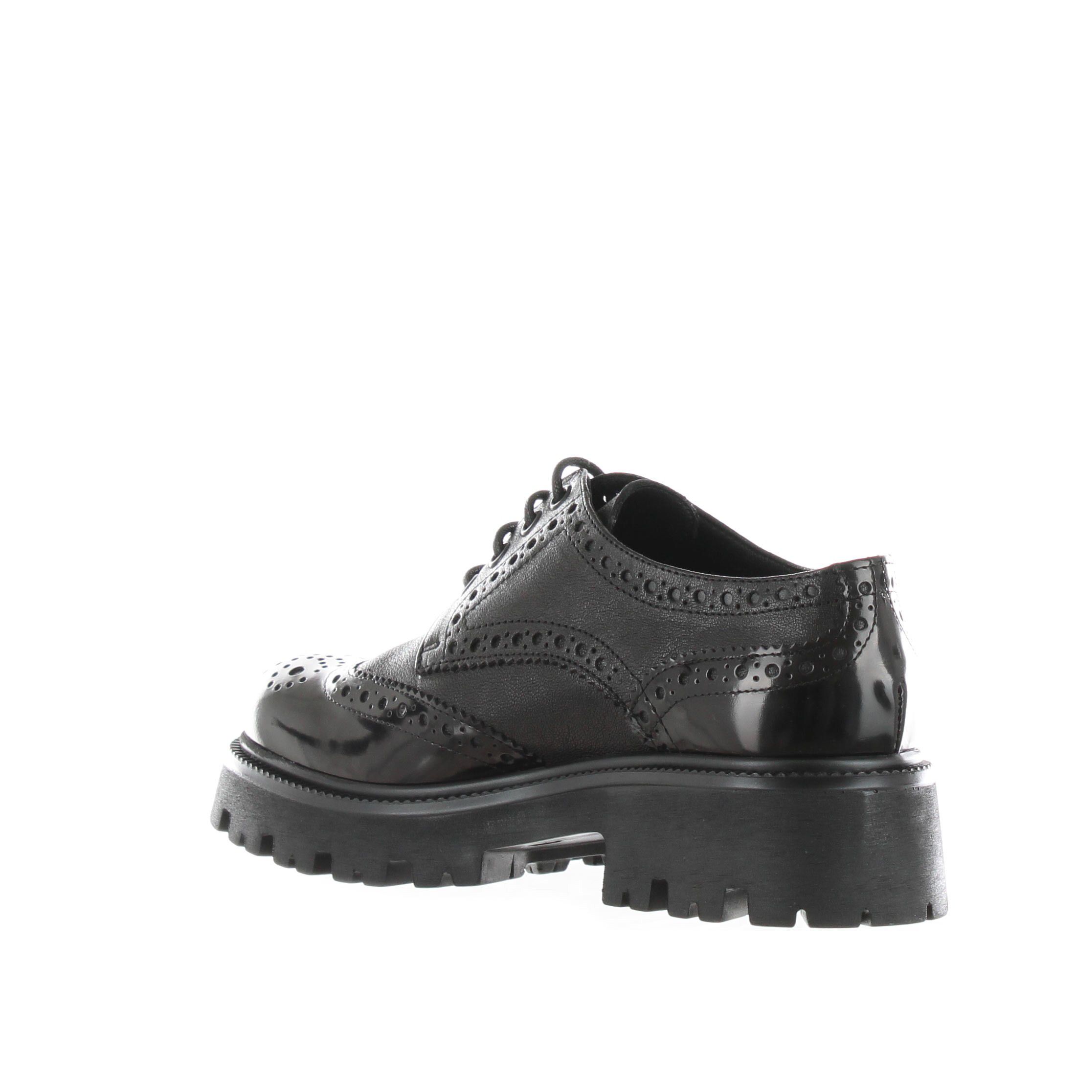 Vsl stringata in pelle brogue da donna