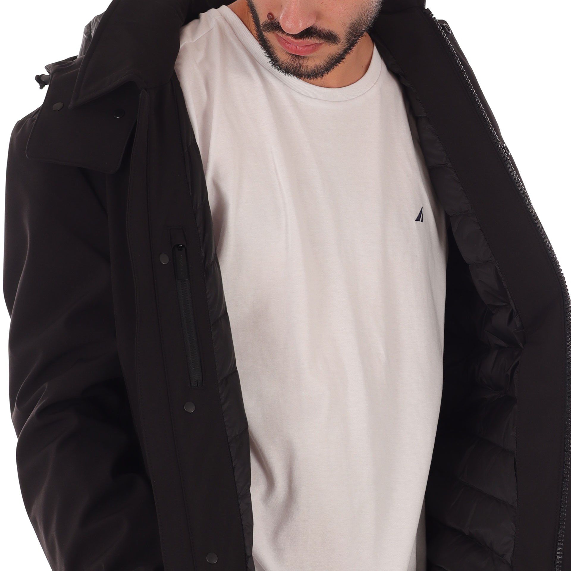 Woolrich cappotto barrow mac in tech softshell da uomo