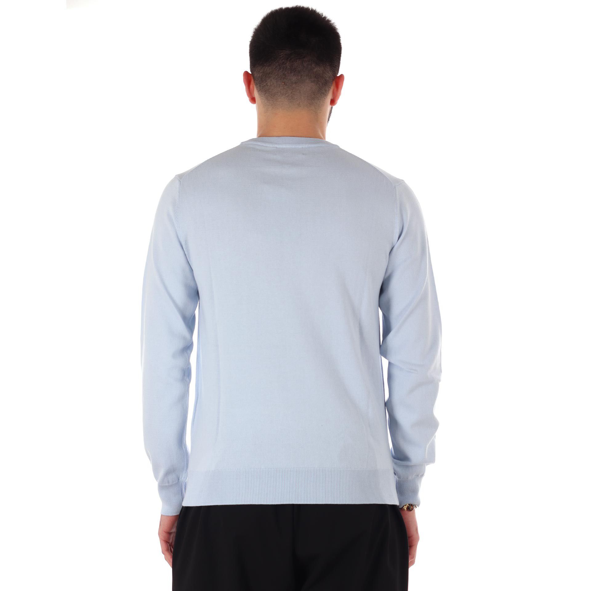 Woolrich maglia girocollo in puro cotone con logo ricamato da uomo