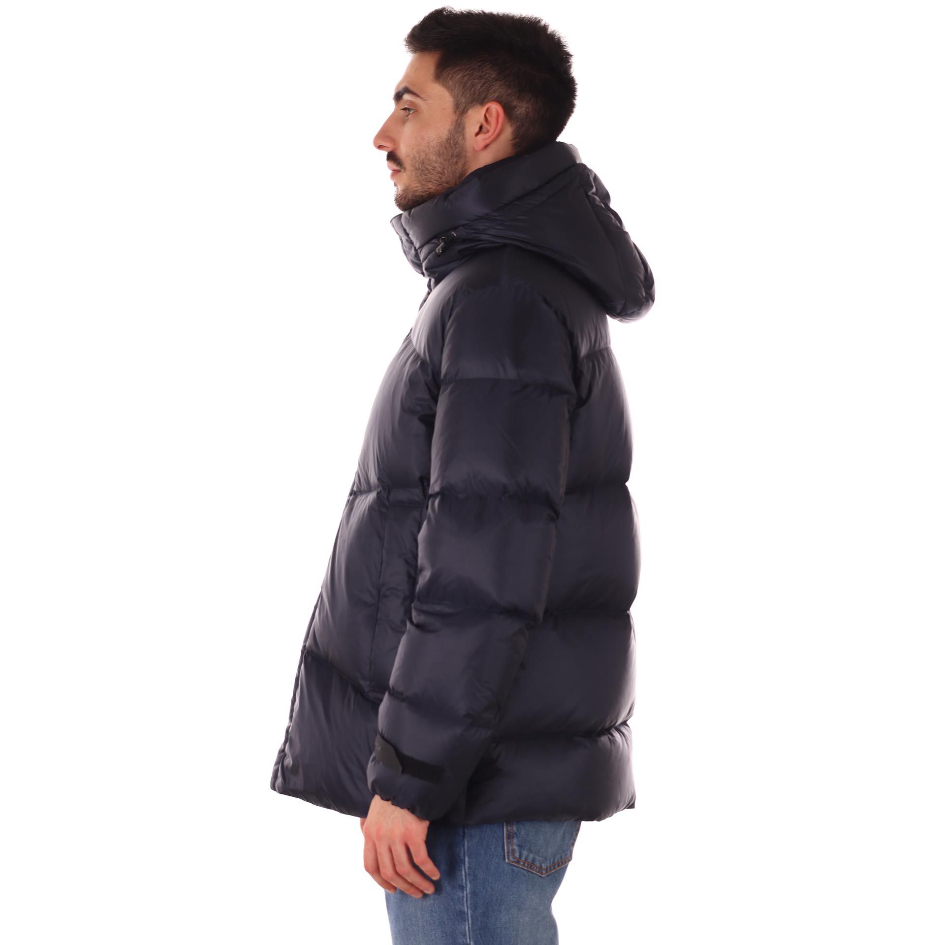Woolrich piumino in nylon pertex con cappuccio da uomo
