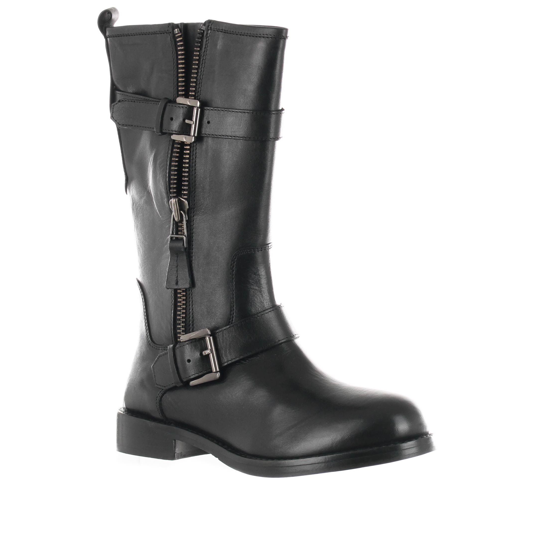 Zolfo stivale biker in pelle da donna
