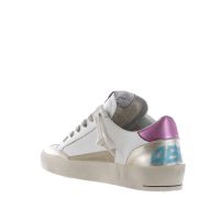 4b12 sneaker in pelle e glitter da donna