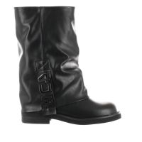 4us stivale in pelle con logo metallico da donna