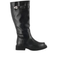 4us stivale in pelle con logo metallico da donna