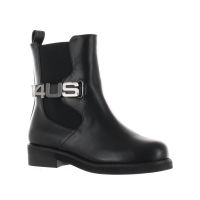 4us stivaletto beatles in pelle con logo da donna