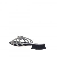Albano ciabattina in raso con strass da donna