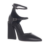 Albano décolleté a punta in pelle con dettagli cut-out da donna
