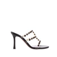 Albano sabot in pelle e pvc con pietre da donna