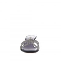 Albano sabot in raso con strass da donna