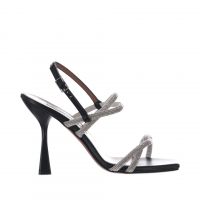 Albano sandalo in pelle con strass da donna