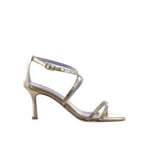 Albano sandalo in pelle metal con pietre da donna