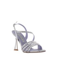 Albano sandalo in raso con strass da donna