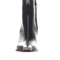 Albano stivaletto in pelle con punta in metallo e zip da donna