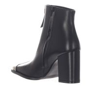 Albano stivaletto in pelle con punta in metallo e zip da donna