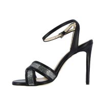 Anna f. sandalo in nappa con inserto in lurex da donna