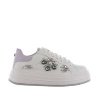 Apepazza sneaker in pelle con pietre da donna