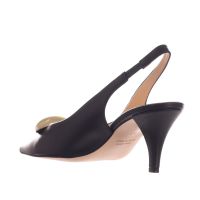 Bianca di décolleté slingback in pelle  da donna