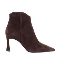 Bianca di stivaletto a punta in camoscio da donna