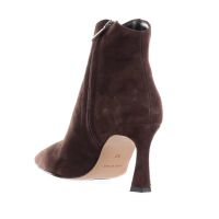 Bianca di stivaletto a punta in camoscio da donna