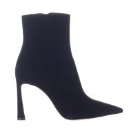 Bianca di stivaletto a punta in camoscio da donna