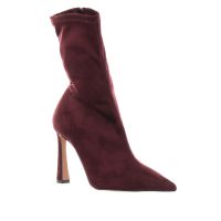 Bianca di stivaletto in camoscio con gambale stretch da donna