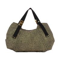 Borbonese bauletto medium in nylon op riciclato e pelle da donna