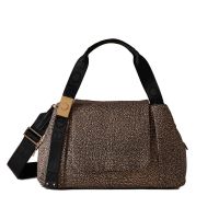 Borbonese bauletto medium in nylon op riciclato e pelle da donna