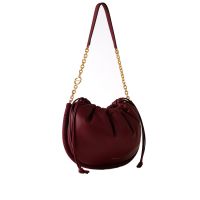 Borbonese borsa a spalla coquille hobo medium in pelle da donna