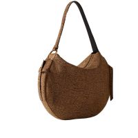 Borbonese borsa a spalla hobo bridle medium in camoscio da donna