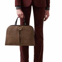 Borbonese borsa bauletto medium in pelle  da donna