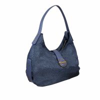 Borbonese borsa hobo medium in nylon e pelle da donna