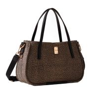 Borbonese borsa shopping cahier medium in nylon da donna