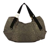 Borbonese borsa shopping large in nylon op riciclato e pelle da donna