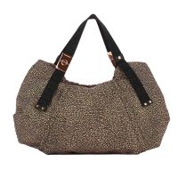 Borbonese borsa shopping large in nylon op riciclato e pelle da donna