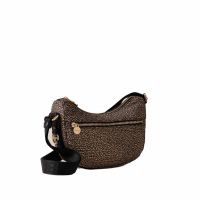 Borbonese hobo luna mini in nylon op riciclato e pelle da donna