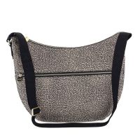 Borbonese luna bag medium in nylon op riciclato e pelle da donna